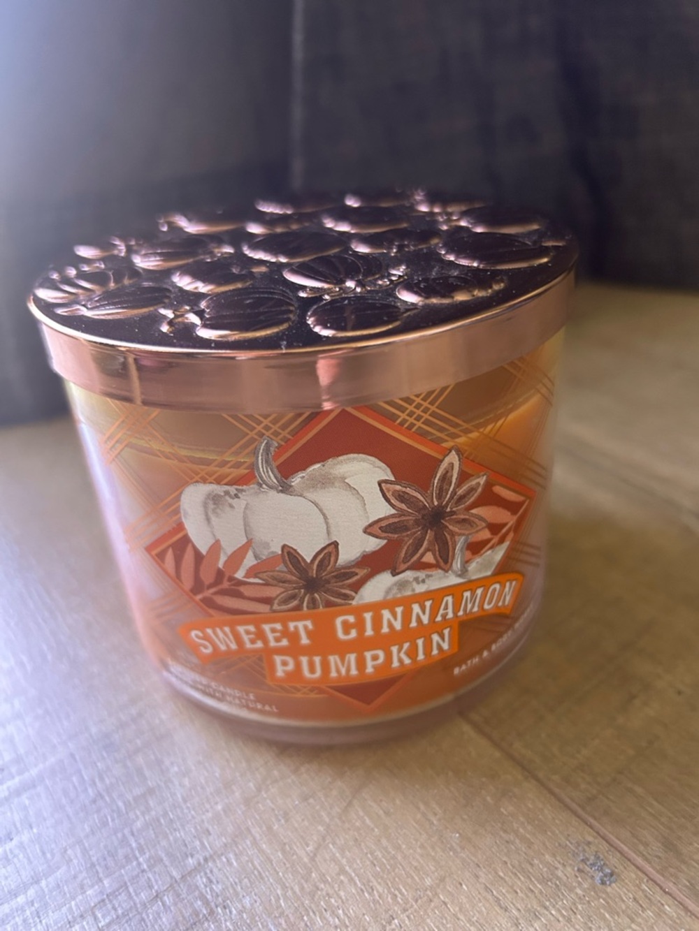 Sweet Cinnamon Pumpkin Scented Candle - Orange & Copper